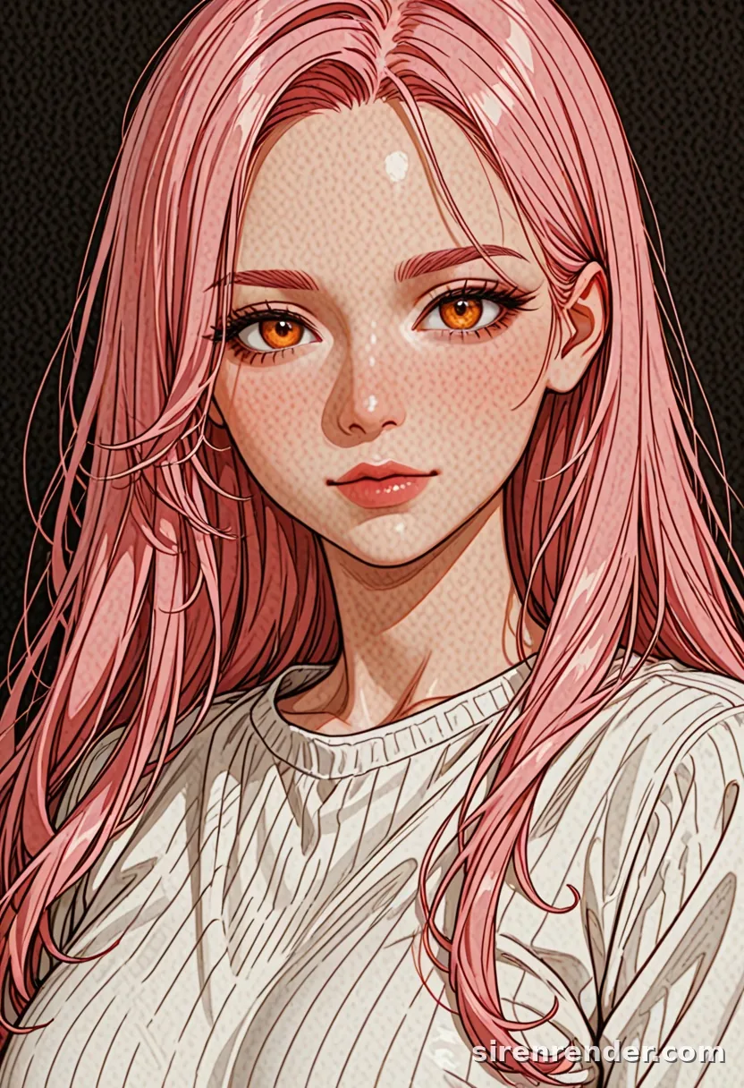 WAI-Illustrious render with the tag pink hair, seed 1002