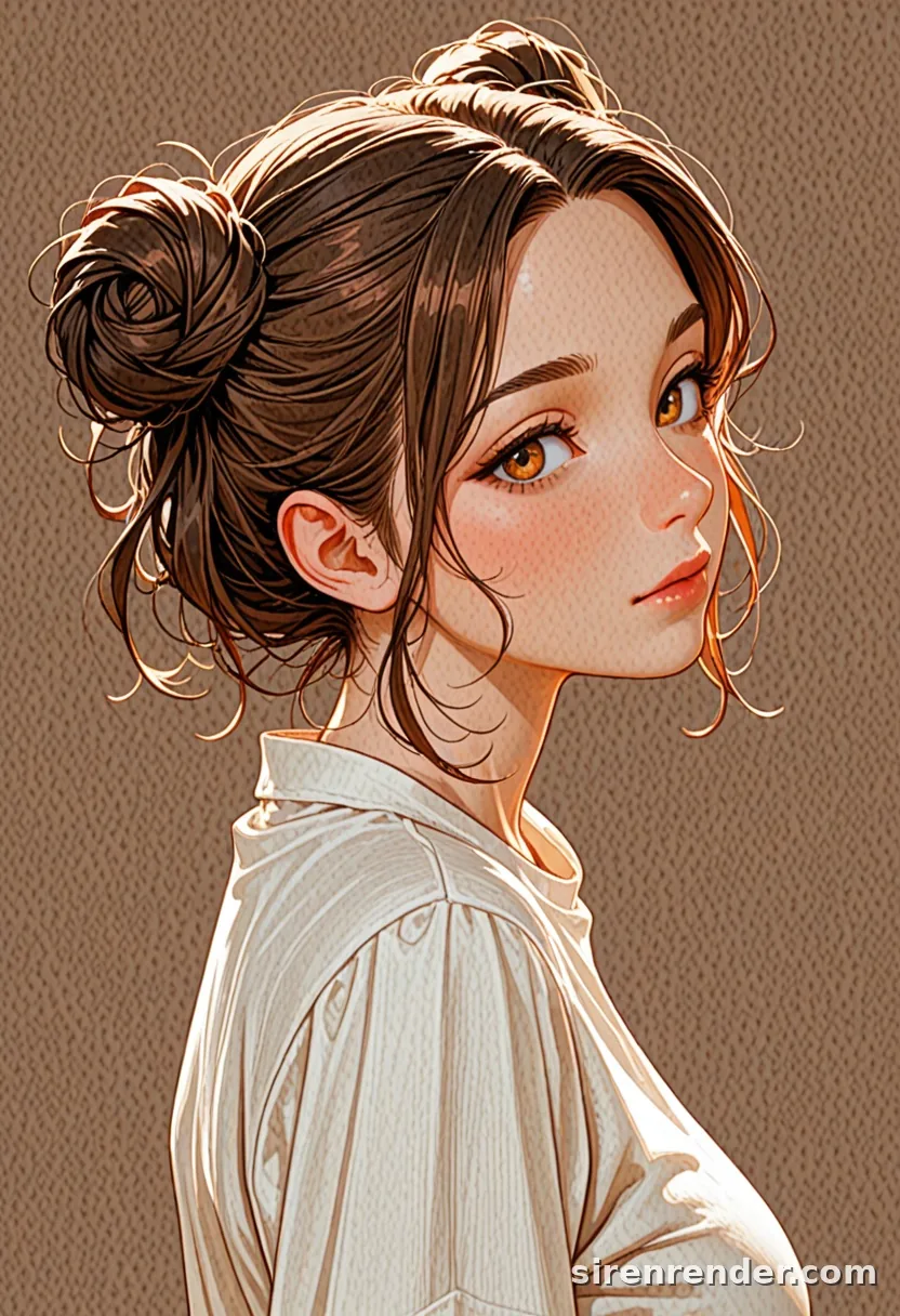 WAI-Illustrious render with the tag double bun, seed 1002