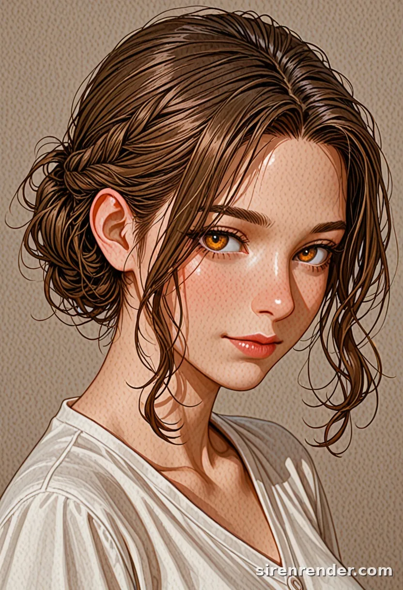 WAI-Illustrious render with the tag french braid, seed 1001
