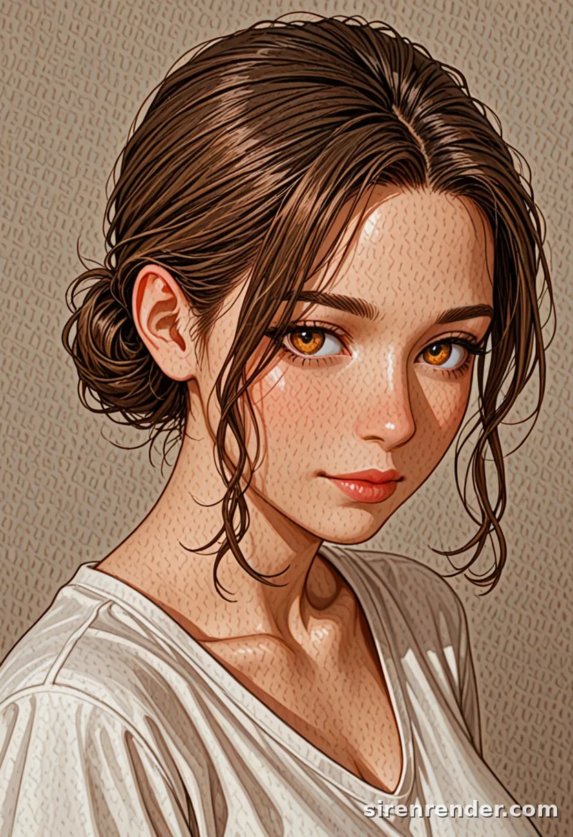 WAI-Illustrious render with the tag hair bun, seed 1001
