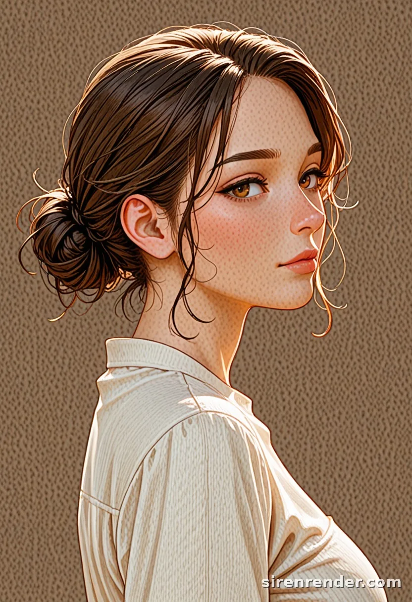 WAI-Illustrious render with the tag hair bun, seed 1002