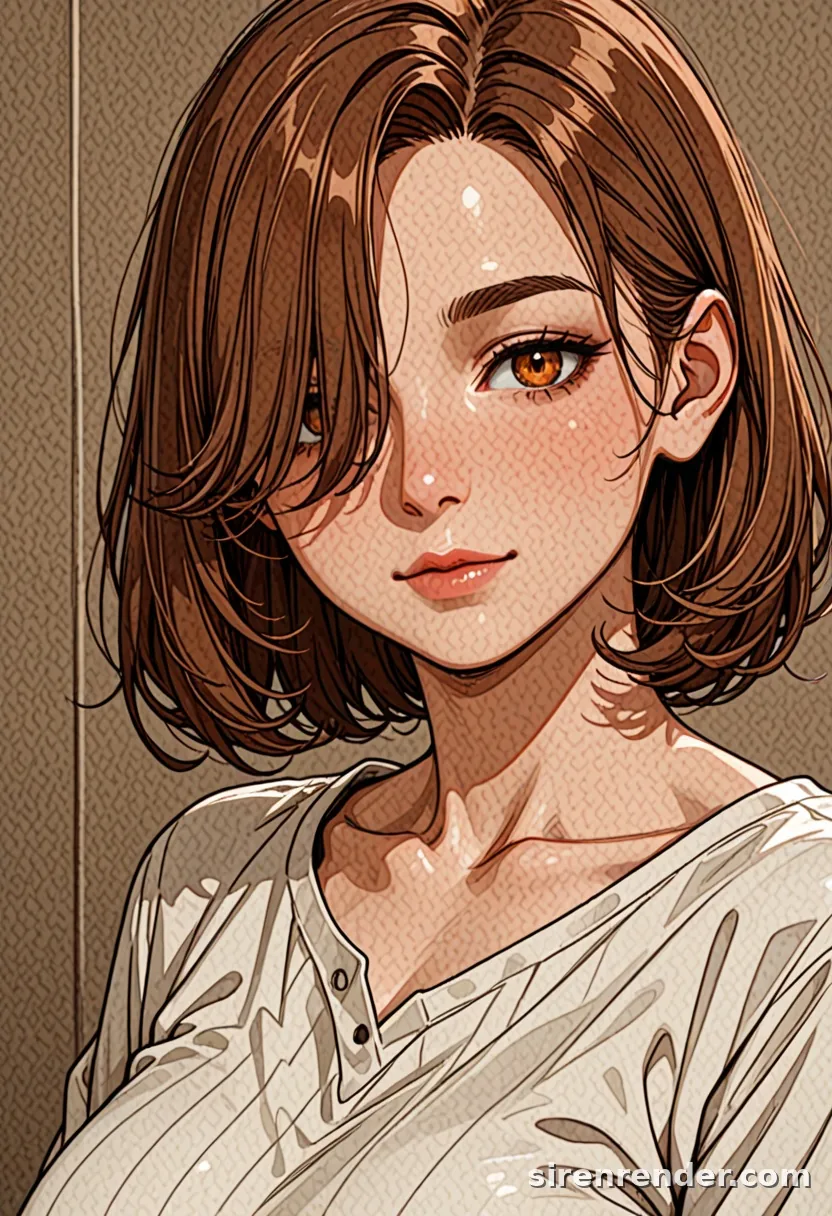 WAI-Illustrious render with the tag hair over one eye, seed 1002