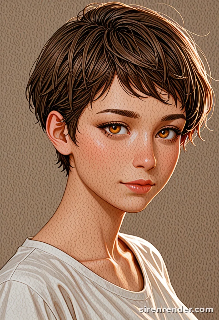 WAI-Illustrious render with the tag pixie cut, seed 1001