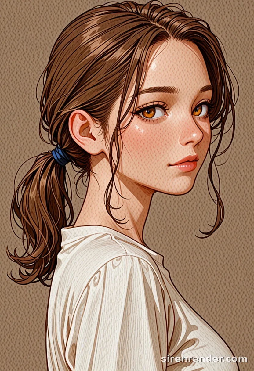 WAI-Illustrious render with the tag ponytail, seed 1002