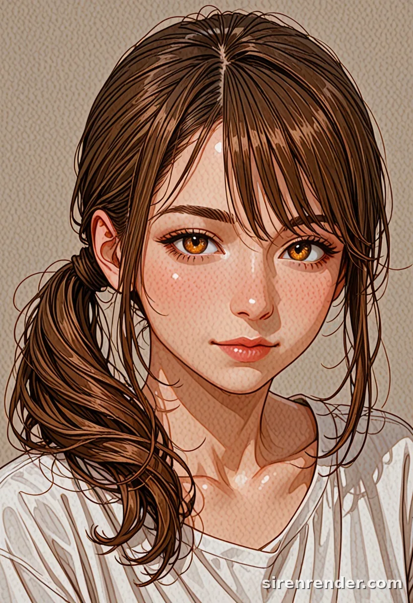 WAI-Illustrious render with the tag side ponytail, seed 1001