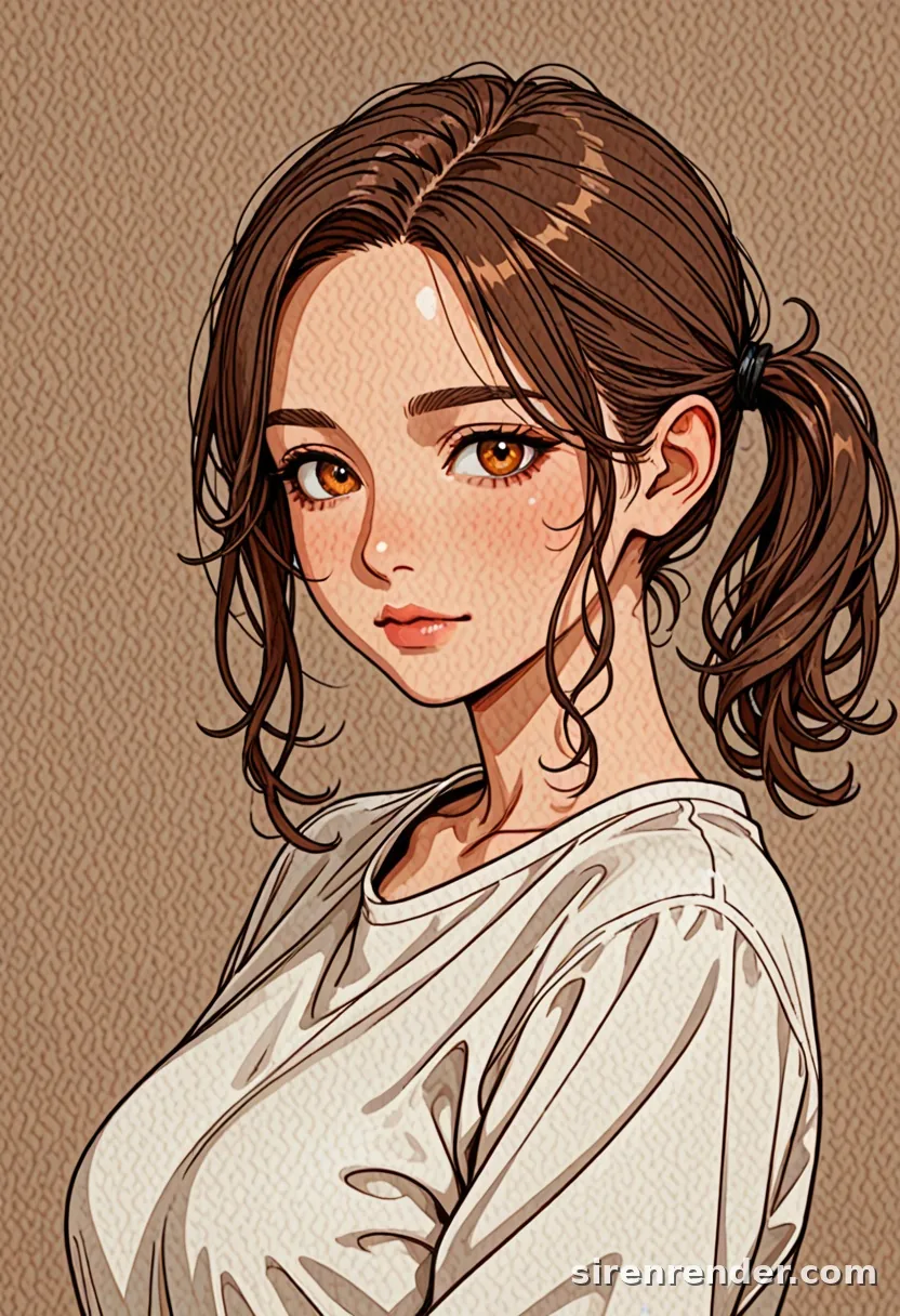 WAI-Illustrious render with the tag side ponytail, seed 1002