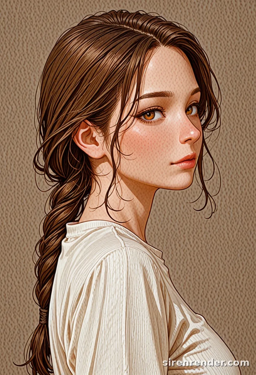 WAI-Illustrious render with the tag single braid, seed 1002