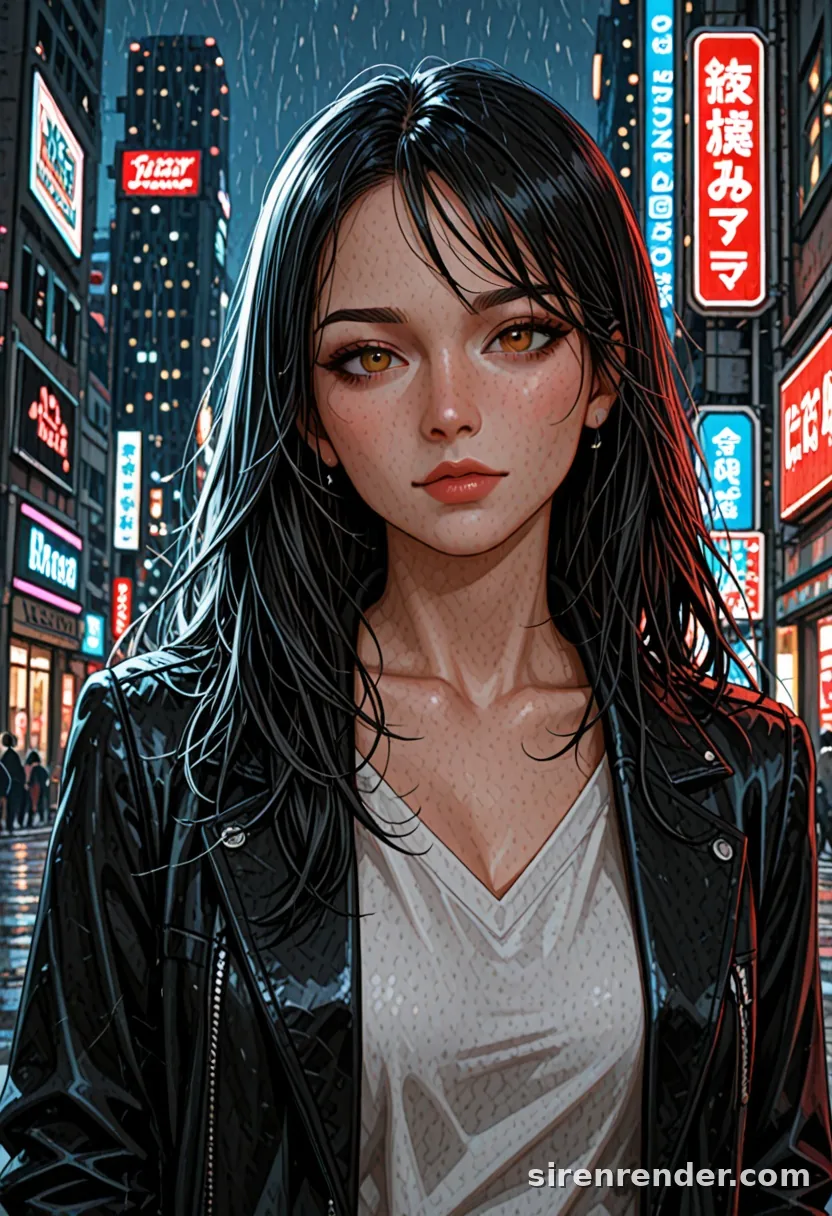 WAI-Illustrious render with the tag neon lights, seed 1001
