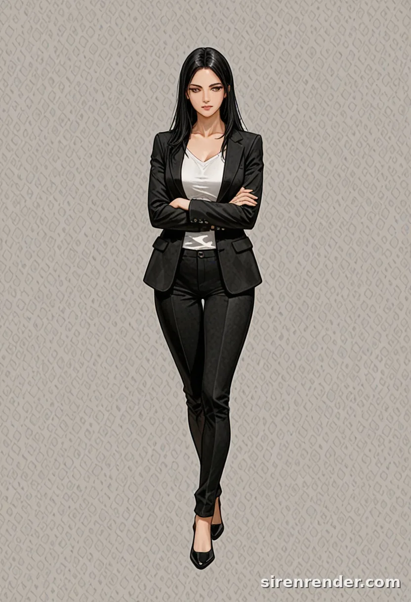 WAI-Illustrious render with the tag crossed arms, seed 1002