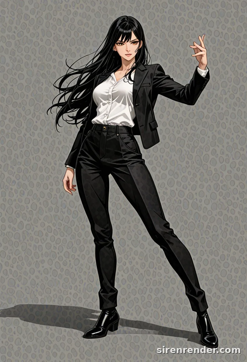 WAI-Illustrious render with the tag dynamic pose, seed 1001
