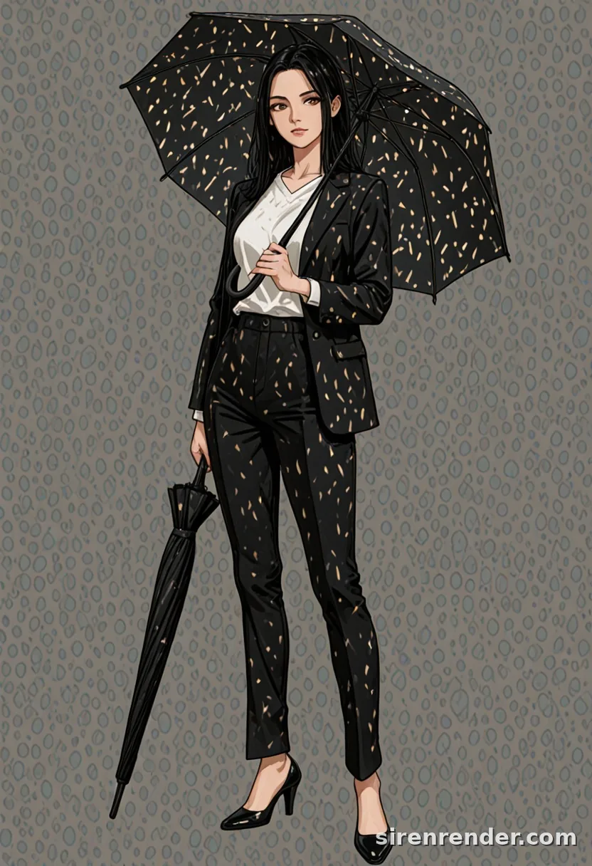 WAI-Illustrious render with the tag holding umbrella, seed 1001