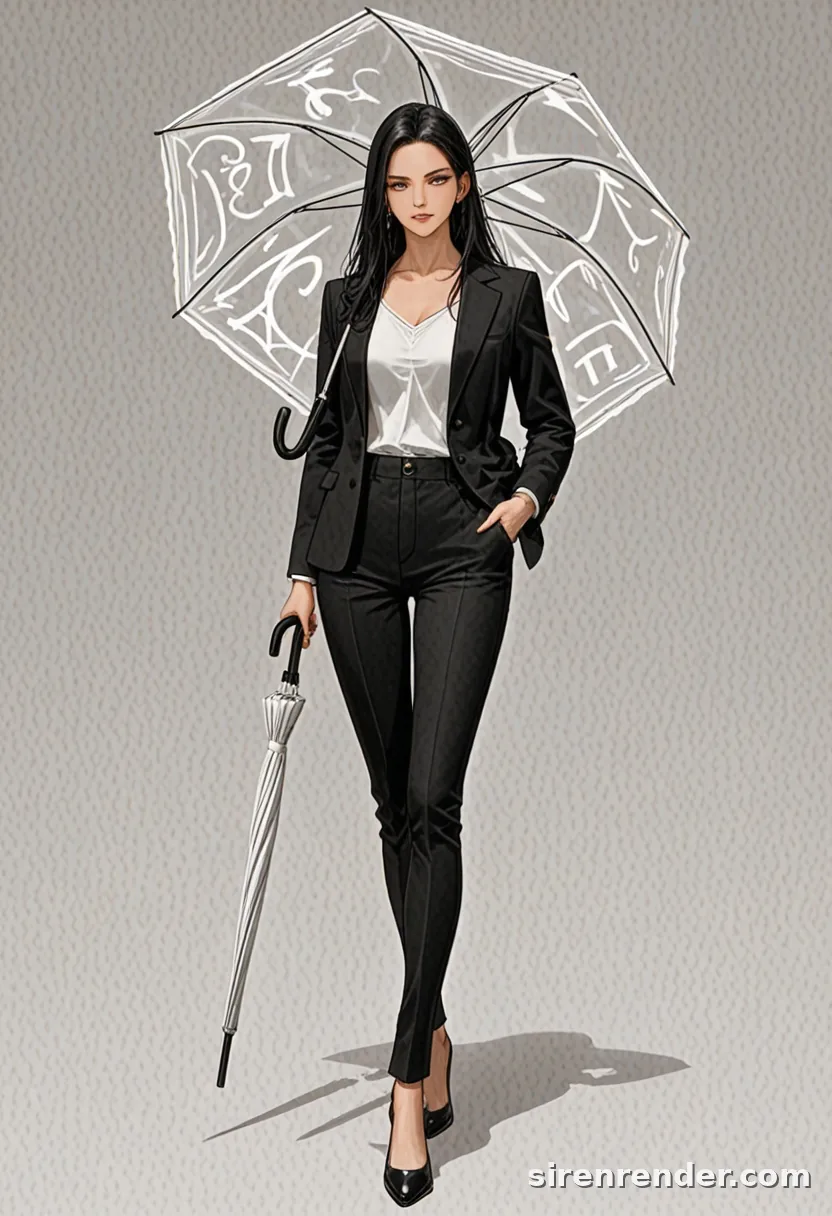 WAI-Illustrious render with the tag holding umbrella, seed 1002