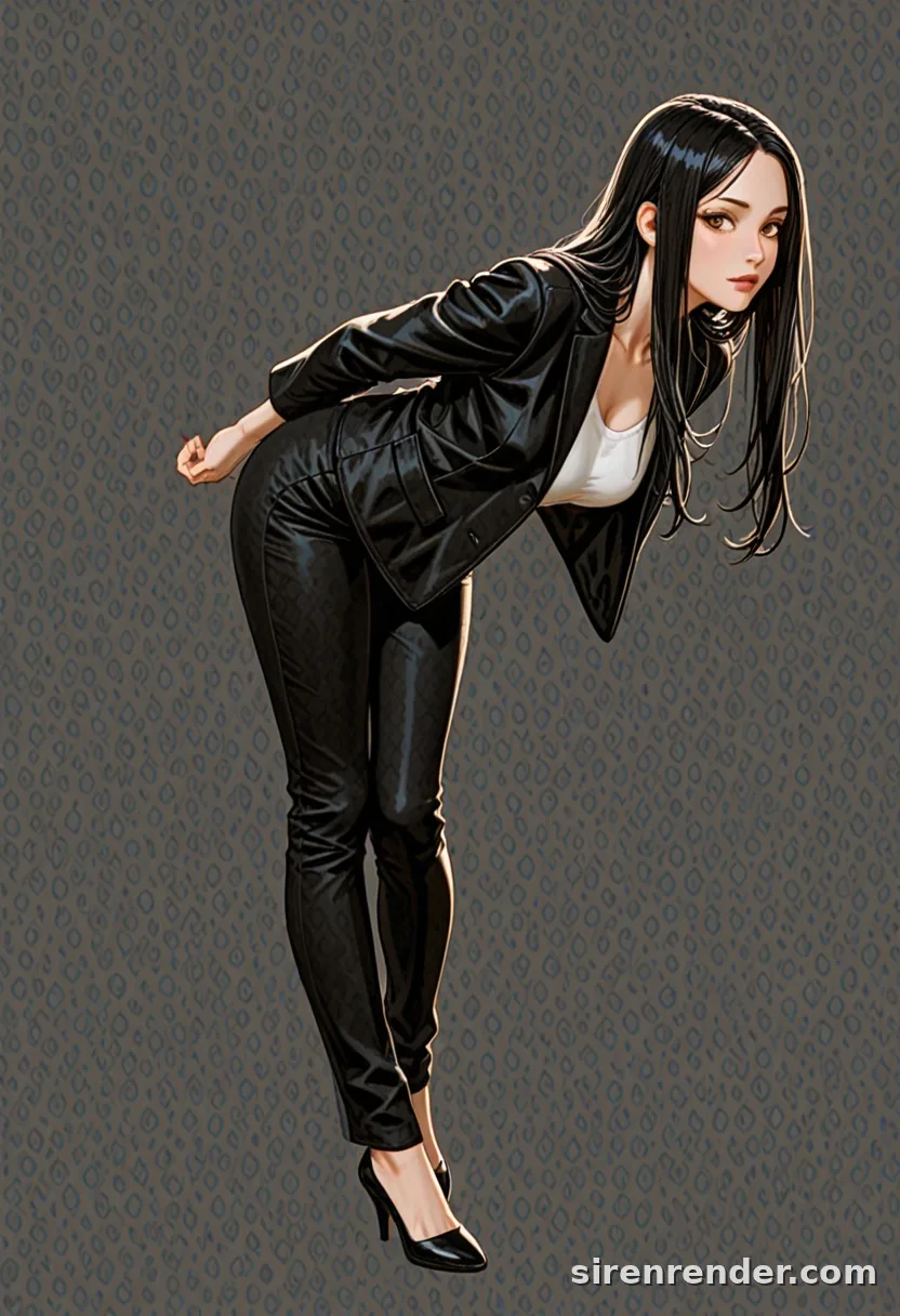 WAI-Illustrious render with the tag leaning forward, seed 1001